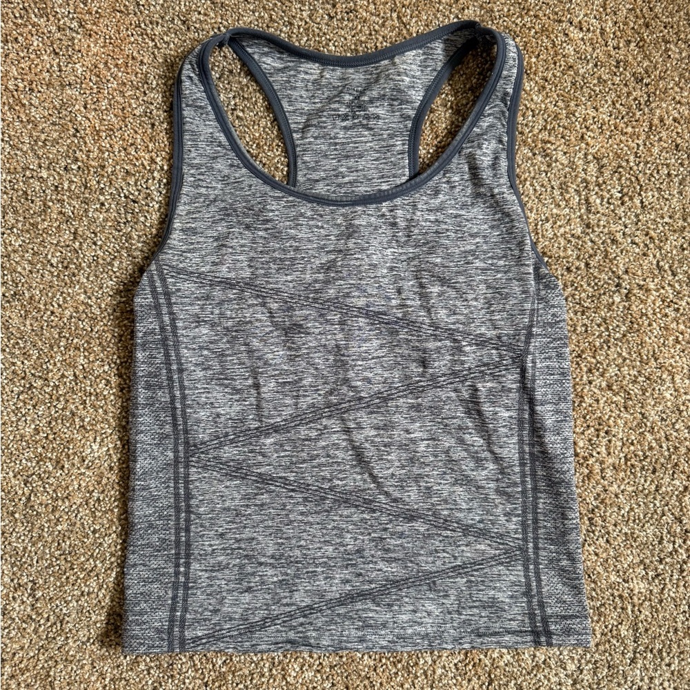 Disbest Women’s Fitness Workout Gym Grey Marled Tank Top Size M
